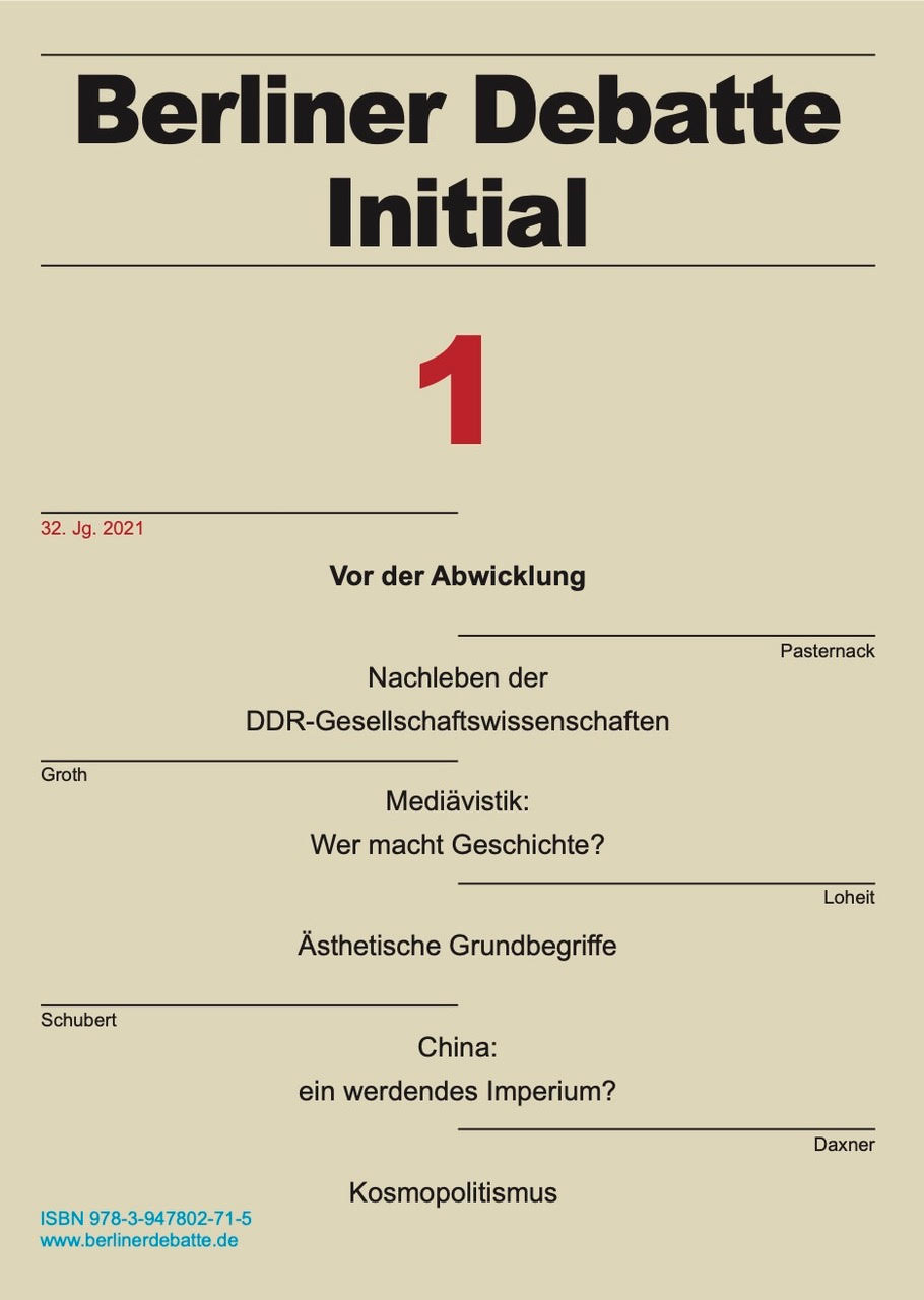 Berliner Debatte Initial 1: Vor der Abwicklung