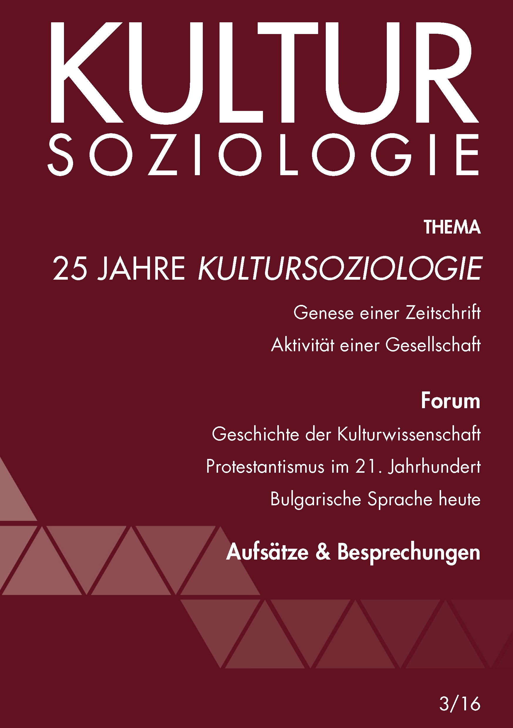 Kultursoziologie 3/16